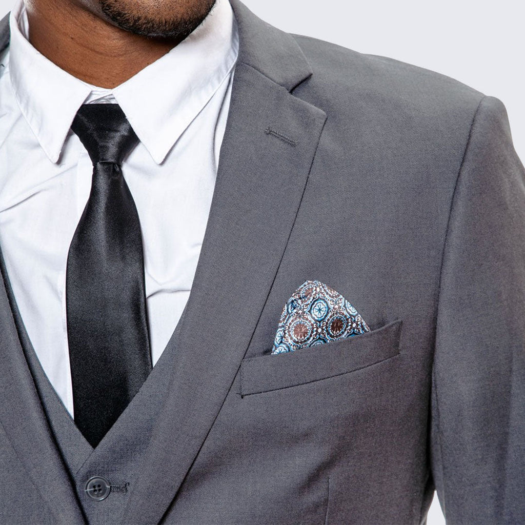 [DISCOUNTED] Grey Skinny Fit Suit Three Piece Set - Limited Sizes