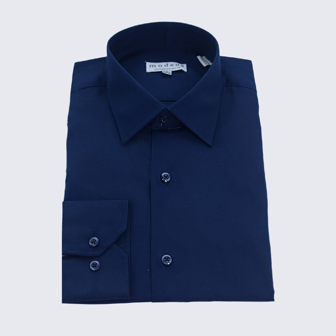 Men's Navy Contemporary Fit Dress Shirt