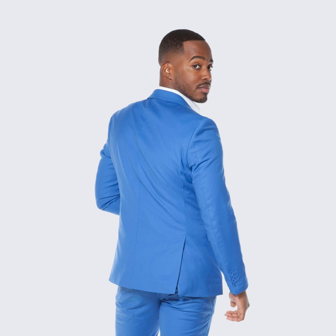 [DISCOUNTED] Men's Royal Blue Suit Three Piece Set - Limited Sizes