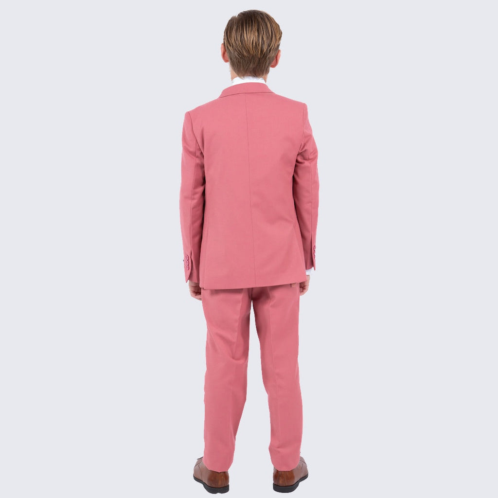 Boys Mauve 5-Piece Suit Set – Wedding & Ring Bearer